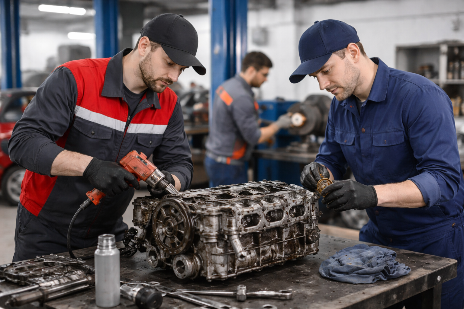 Дефектовка двигателя и коробки передач